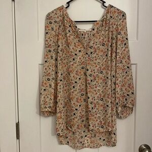 Beautiful Pink Floral Top EUC XL